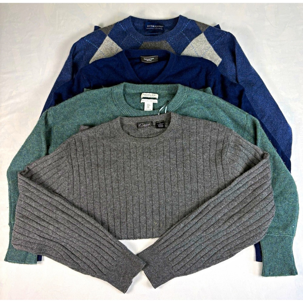 100% Cashmere Sweater Lot (4) Designer Brands Rachel Zoe Davis & SquireMantovani